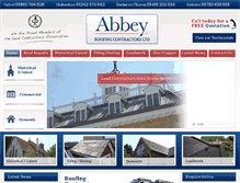 Tablet Screenshot of abbey-roofing.co.uk